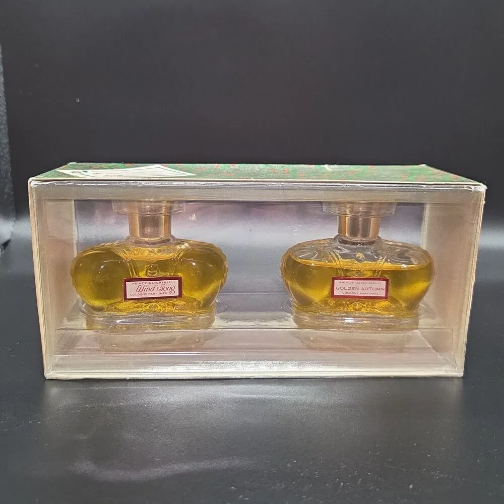 VTG Prince Matchabelli Christmas Duet Wind Song And Golden Autumn Cologne Rare